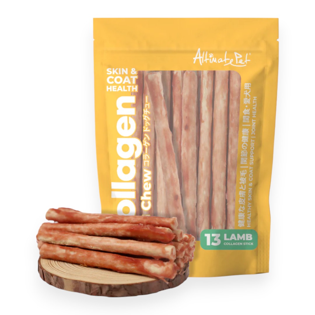 Treats Altimate Pet Gặm Sạch Răng Collagen - Thanh Que Vị Thịt Cừu Bịch 90g cho Chó