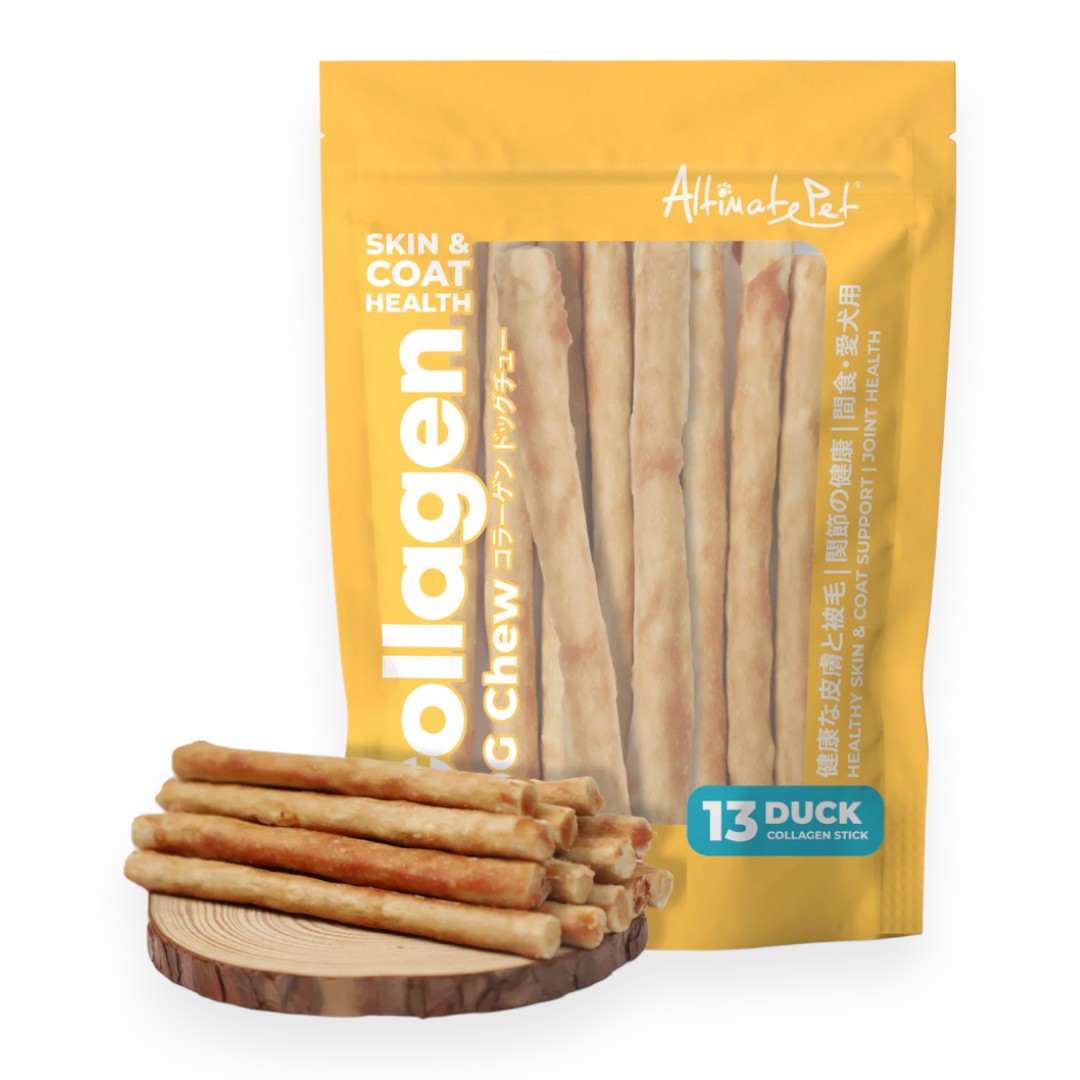 Treats Altimate Pet Gặm Sạch Răng Collagen - Thanh Que Vị Thịt Vịt Bịch 90g cho Chó