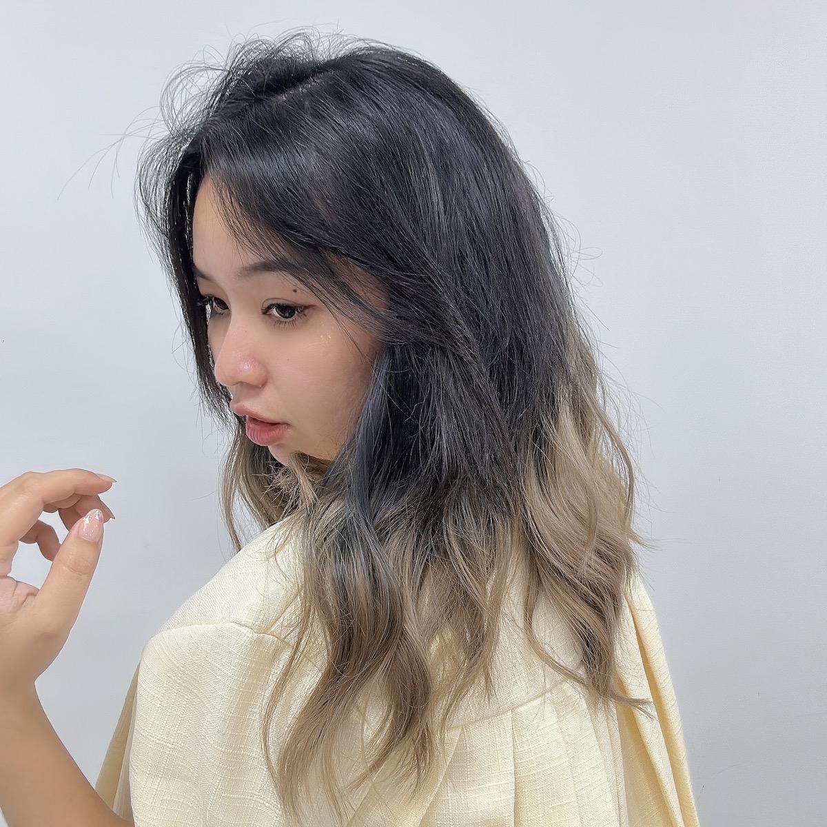 Tóc giả Kẹp U xù Gợn sóng ku17 Nhuộm