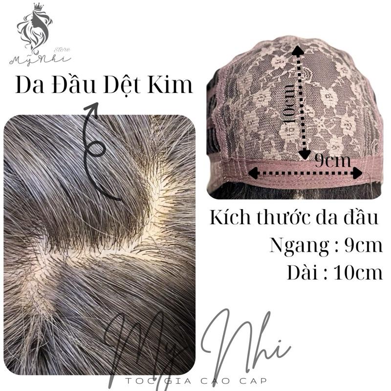 Tóc Giả Mỹ Nhi Xoăn Layer Mái Thưa Hàn Quốc Chân Tóc Đen Nhuộm Vàng Blonde x-dk-1015 Da Đầu Dệt Kim