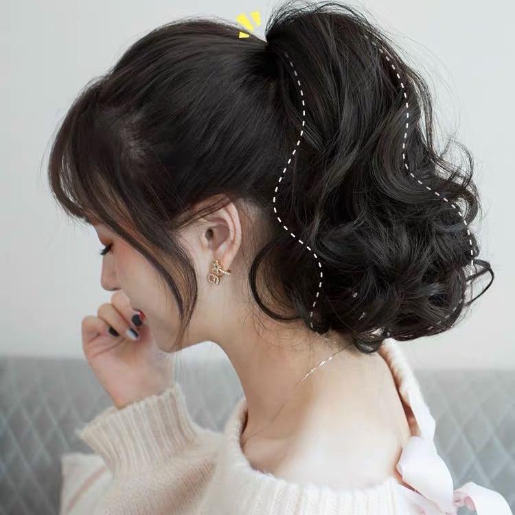 Ngoạm Xoăn Tóc giả Phụ nữ M036 Ngắn