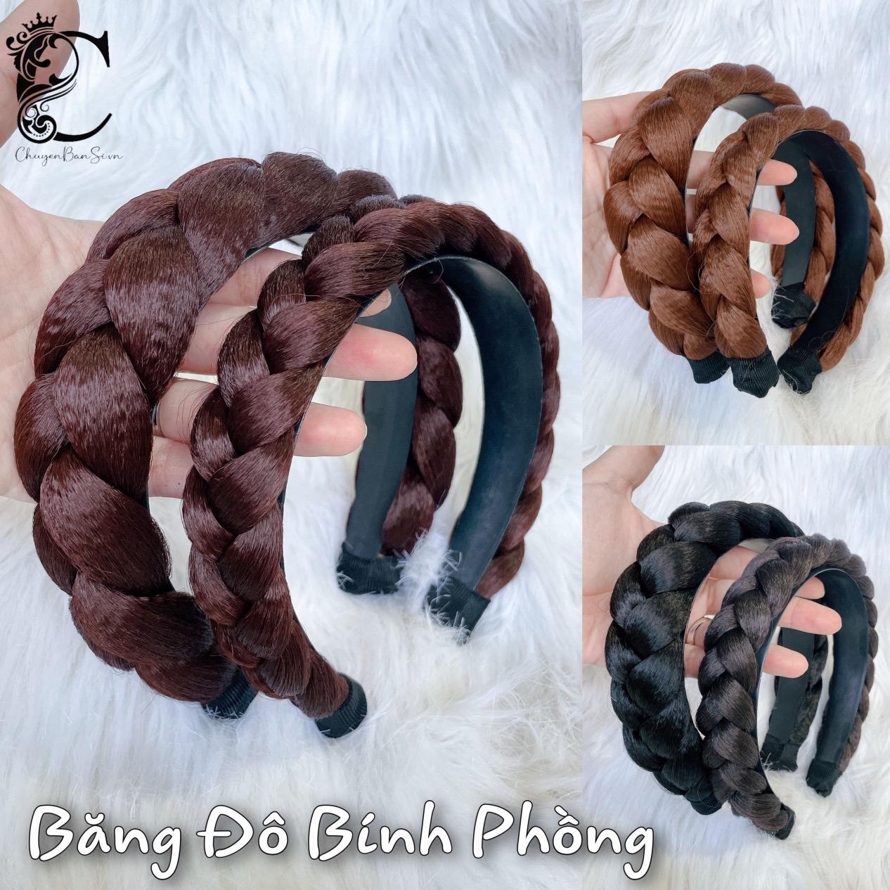 Bờm Tóc Tết Tơ Dập Phồng nhiều màu sắc