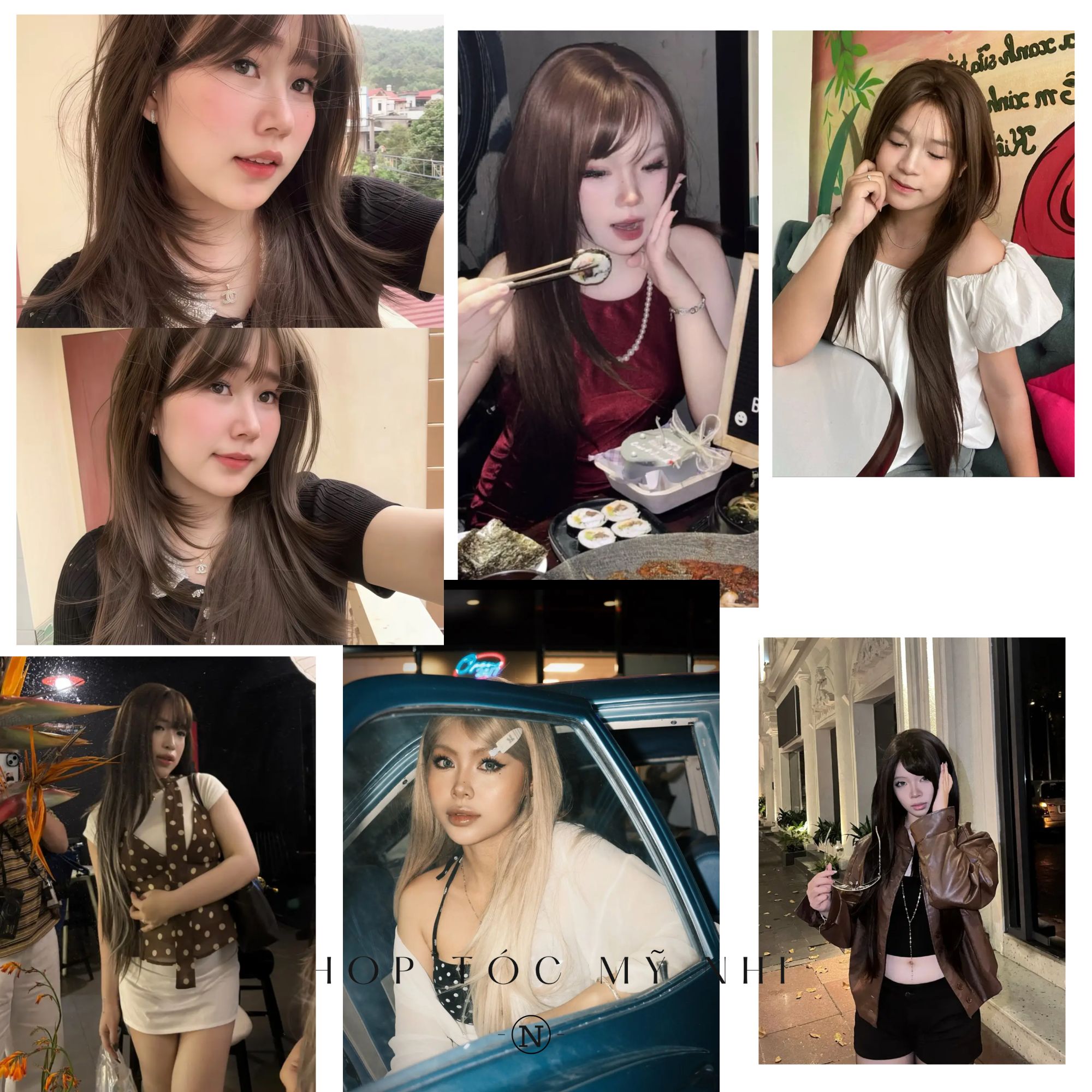 Tóc Giả Dệt Kim Mái Thưa Thẳng Cúp Baby NG04 dài 70cm