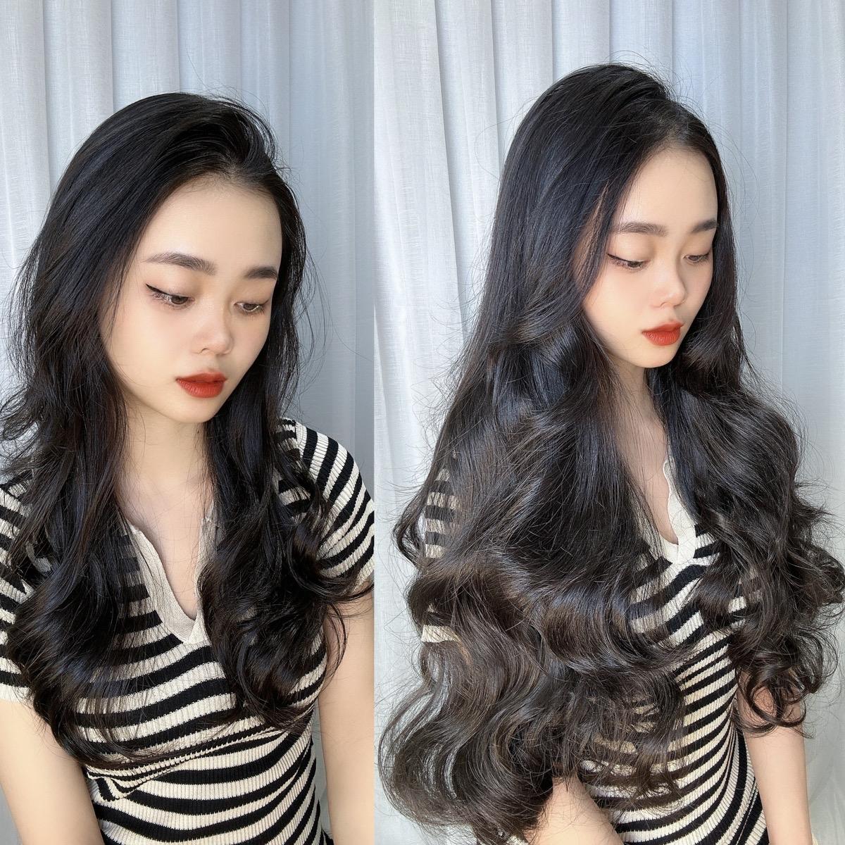 Tóc Giả Kẹp 6 Phím Xoăn 45cm - 60cm Tóc giả Dệt