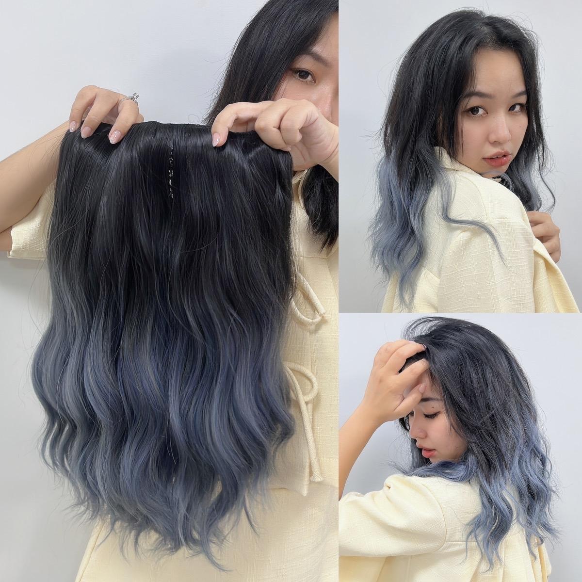 Tóc giả Kẹp U xù Gợn sóng ku17 Nhuộm