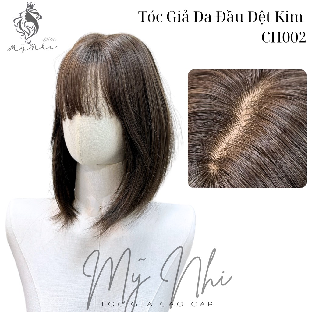 Tóc Giả Nguyên Đầu Dệt Kim Mái Thưa Ngắn Baby CH002