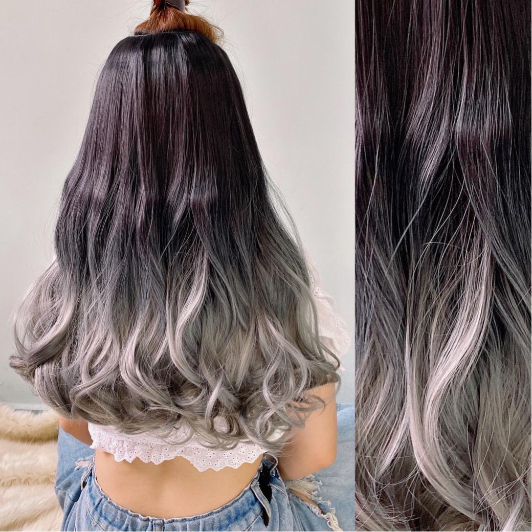 Tóc giả Kẹp U Xoăn Phồng Nhuộm Ku13