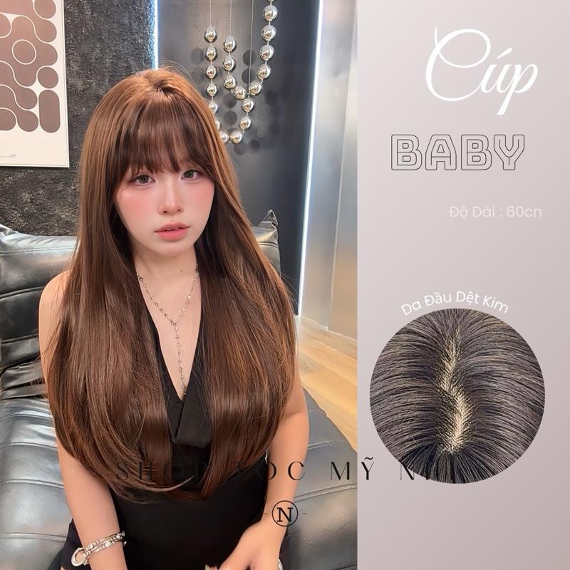 Tóc Giả  Dệt Kim Mái Thưa Cúp Layer NG03 dài 60cm