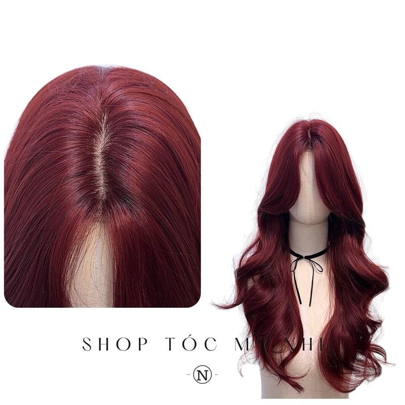 Tóc Giả Mỹ Nhi Nguyên Đầu Xoăn Layer Mái Bay NY21 Da Đầu Dệt Kim Dài 60cm