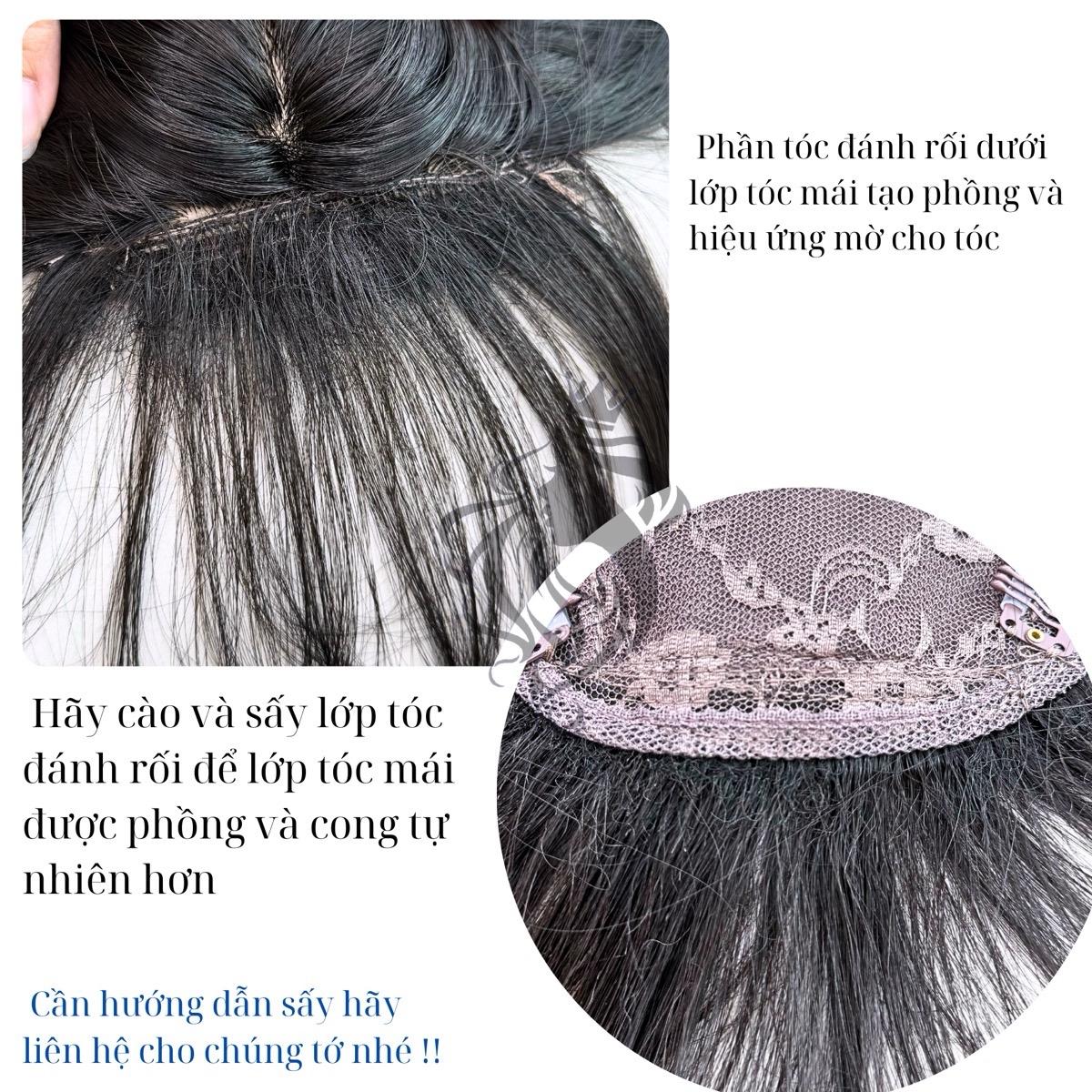 Mái Phủ Tóc Giả Dệt Kim Mái Thưa MP01 40cm