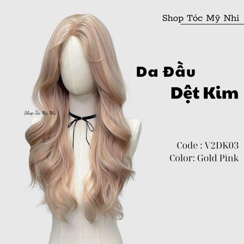 Tóc Giả Dệt Kim Xoăn Layer Mái Bay v2dk03 60cm