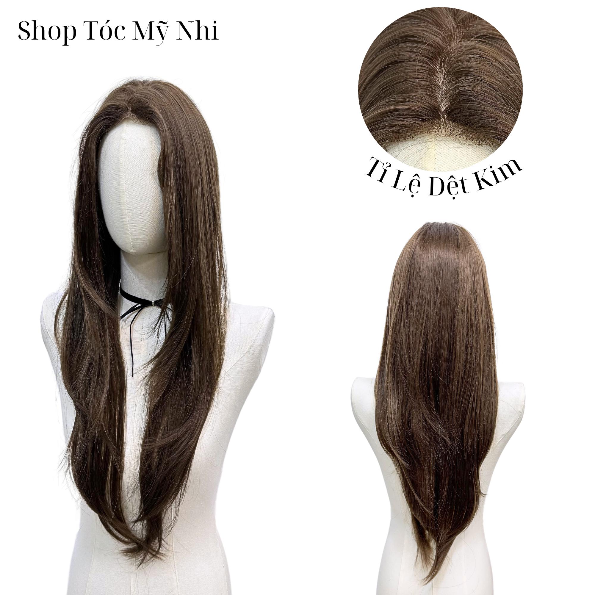 Tóc Giả Dệt Kim Thẳng Hai Mái NY03 Thẳng 65cm