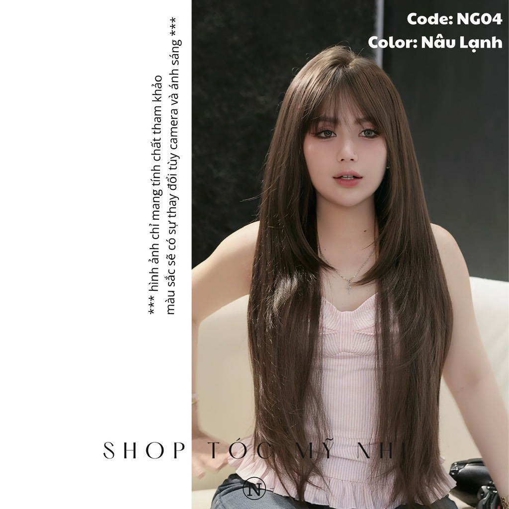 Tóc Giả Dệt Kim Mái Thưa Thẳng Cúp Baby NG04 dài 70cm