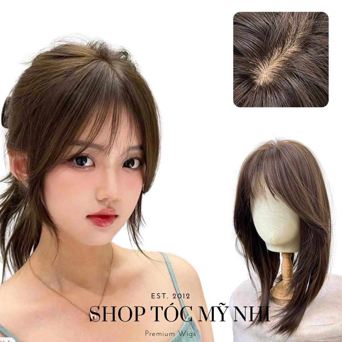 Mái Phủ Hói Tóc Giả Dệt Kim Mái Thưa Mp02 40cm