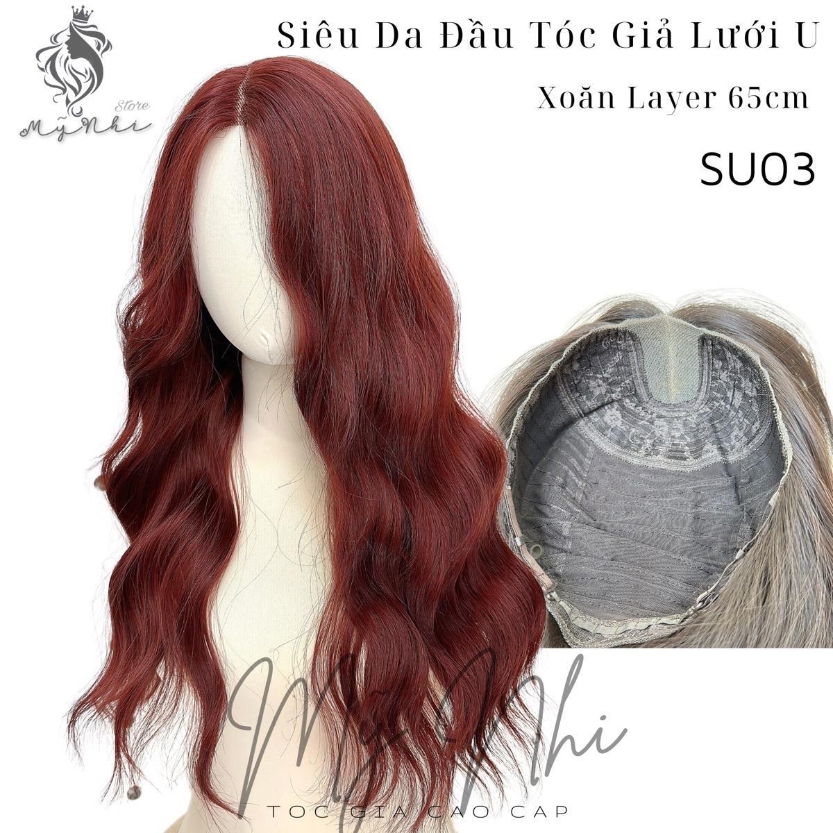 Siêu Da Đầu Lưới U SU03 Tóc Giả Xù Sóng