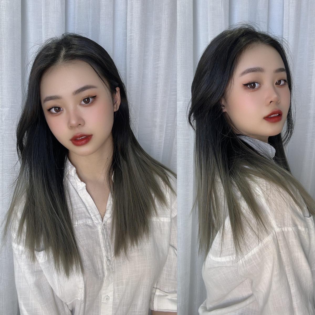 Kẹp U đen nhuộm xám 45cm thẳng