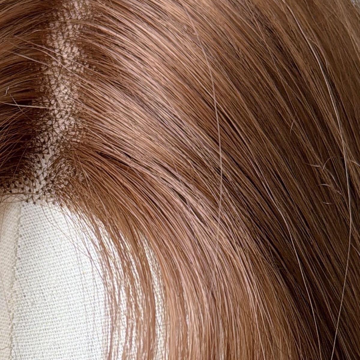 Siêu Da Đầu Lưới T Mái Thưa Tóc Giả Ngắn Thẳng CC19 35cm