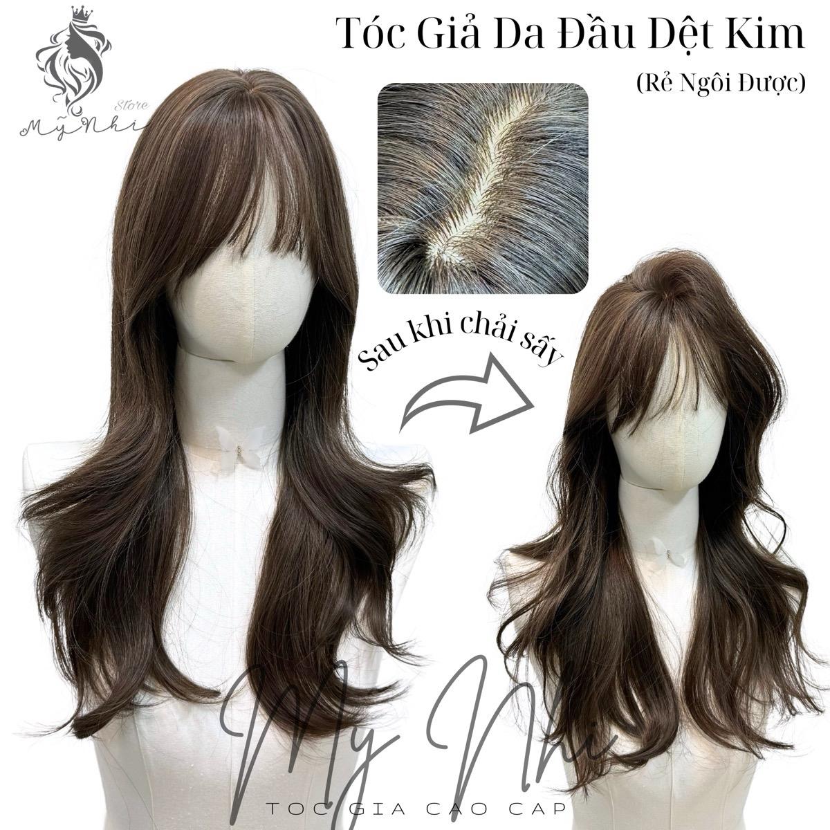 Tóc Giả Dệt Kim Mái Thưa Xoăn Layer CH007 50cm