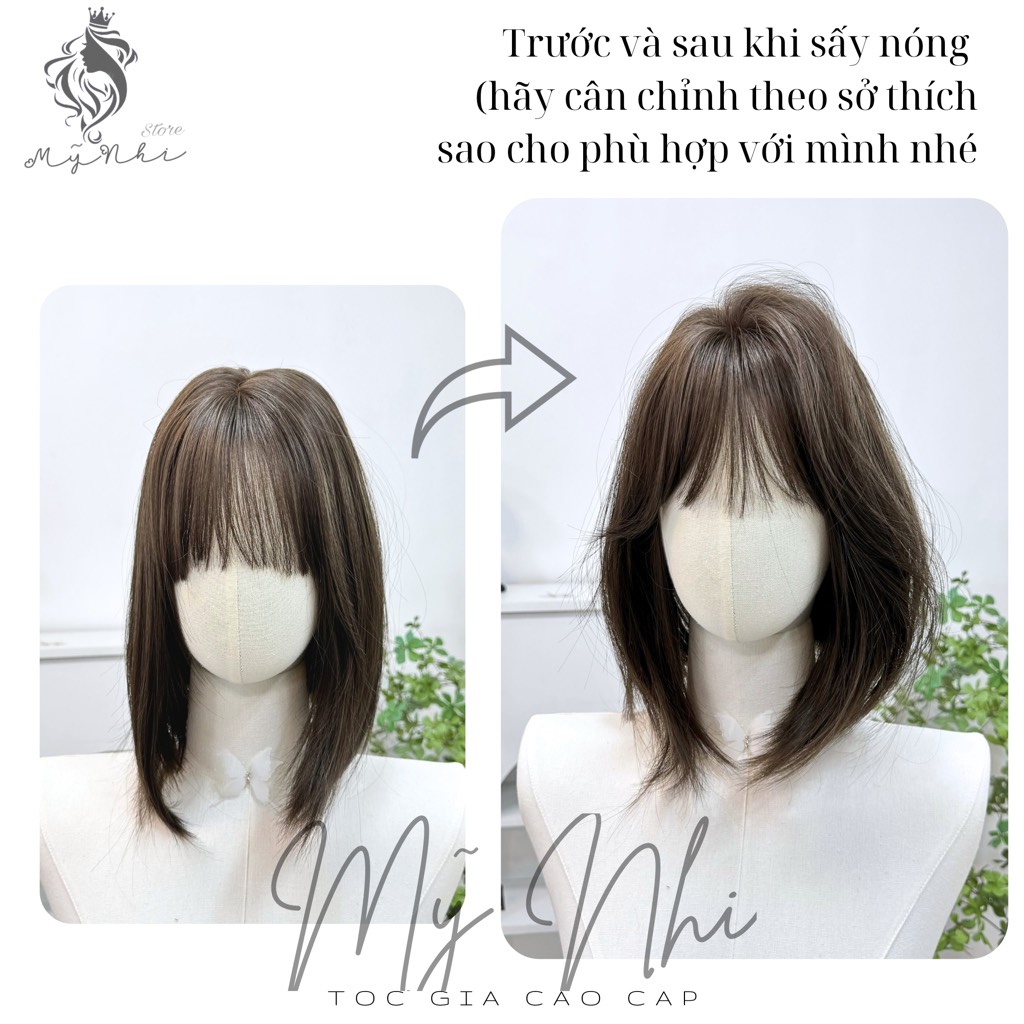 Tóc Giả Nguyên Đầu Dệt Kim Mái Thưa Ngắn Baby CH002
