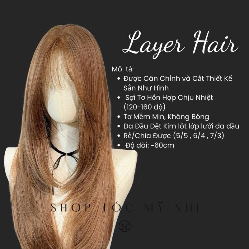 Tóc Giả Bio-Lace 3D Mái Thưa Cúp layer BL02 độ dài 60cm (Viền Da Sinh Học Skin-Fit)