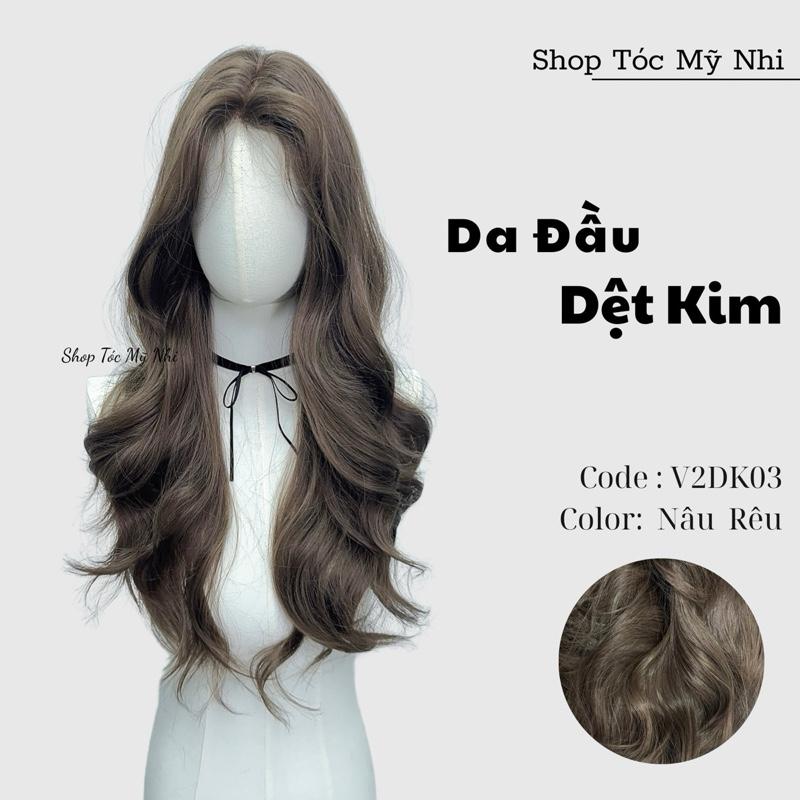 Tóc Giả Dệt Kim Xoăn Layer Mái Bay v2dk03 60cm