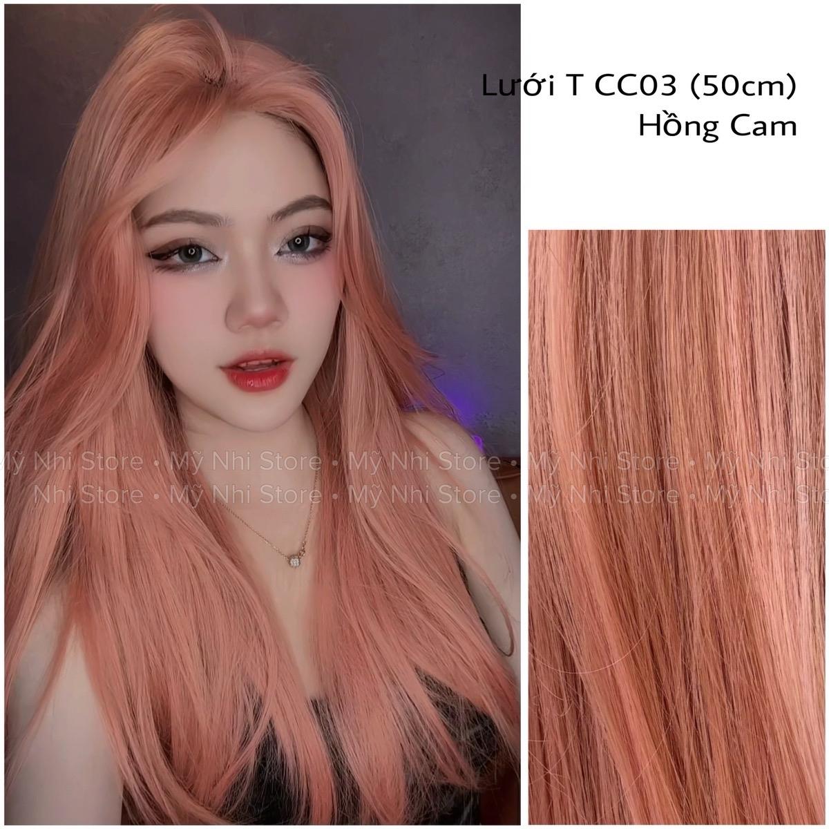 Siêu Da Đầu Tóc Giả Lưới T Mái Bay Tóc Thẳng CC03 60cm