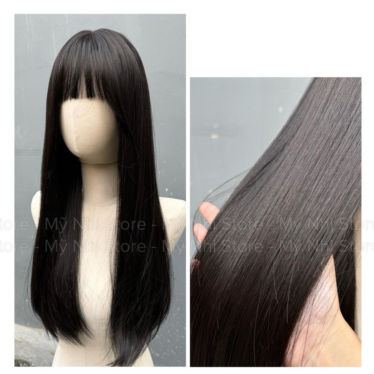 Tóc Giả Nguyên Đầu Dệt Kim Mái Thưa Thẳng CH003 65cm