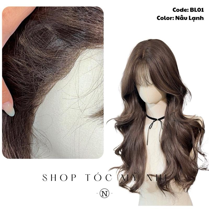 Tóc Giả Bio-Lace 3D Mái Thưa Xoăn layer BL01 độ dài 60cm (Viền Da Sinh Học Skin-Fit)