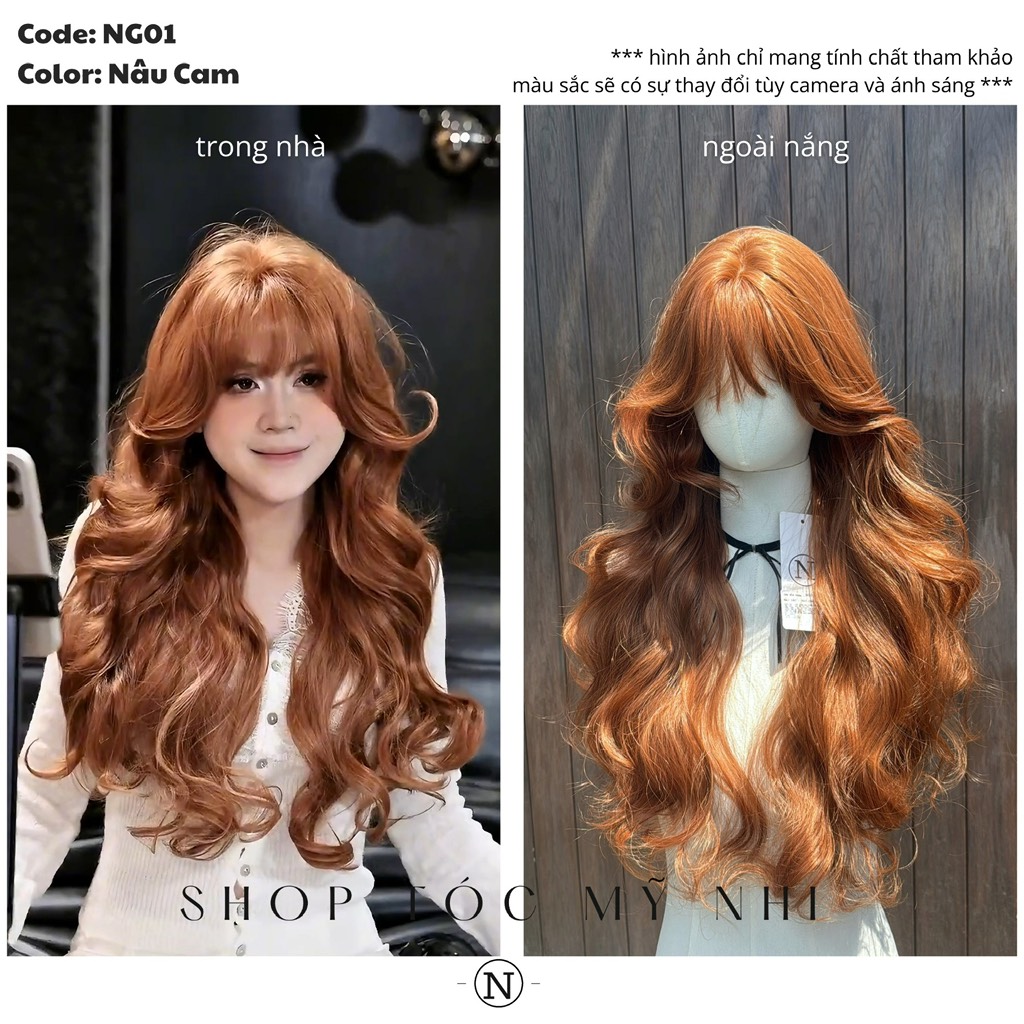 Tóc Giả Dệt Kim Mái Thưa Xoăn Thượng Hải NG01 65cm