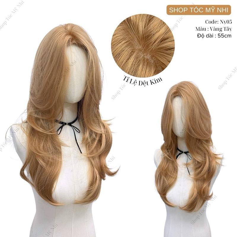 Tóc Giả Mỹ Nhi Nguyên Đầu Tỉ Lệ Dệt Kim Huscut Cúp NY05 55cm Wig