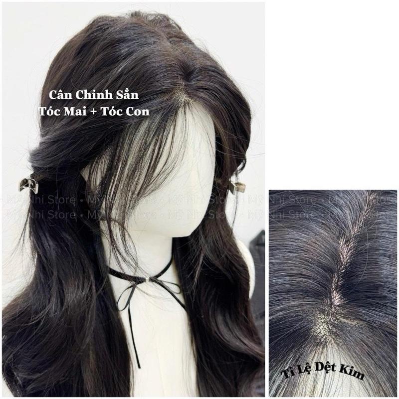 Tóc Giả Mỹ Nhi Nguyên Đầu Da Đầu 3D01 Xoăn Lơi 60cm (Phân Khúc DÁN KEO)