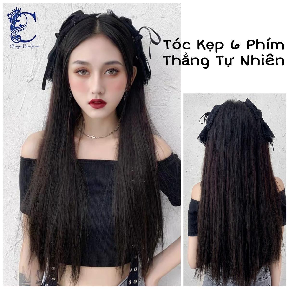 Tóc Kẹp 6 Phím Thẳng A10 45cm 60cm