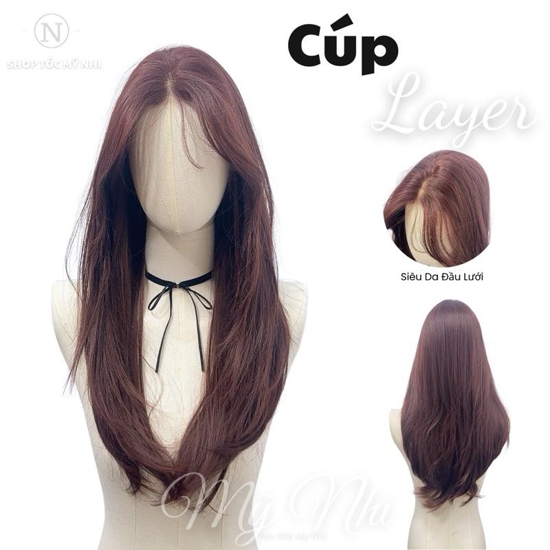 Tóc Giả Mỹ Nhi Cúp Layer Hai Mái Bay SU04 Siêu Da Đầu Lưới U (bản to) - Nữ