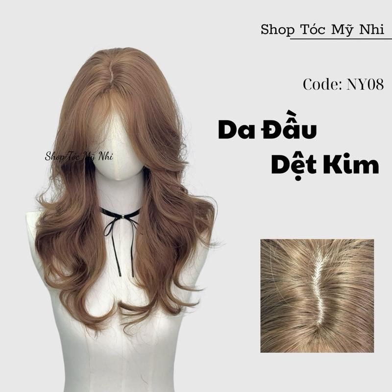 Tóc Giả Mỹ Nhi Da Đầu Tỉ Lệ Dệt Kim NY08 Xoăn Layer Lửng 45cm
