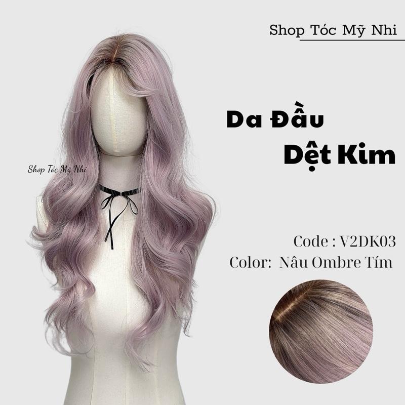 Tóc Giả Dệt Kim Xoăn Layer Mái Bay v2dk03 60cm