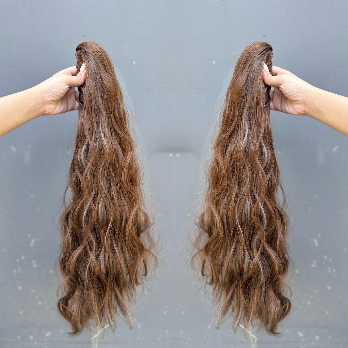 Ngoạm Xù Sóng Tóc giả MN42 Light dài 60cm