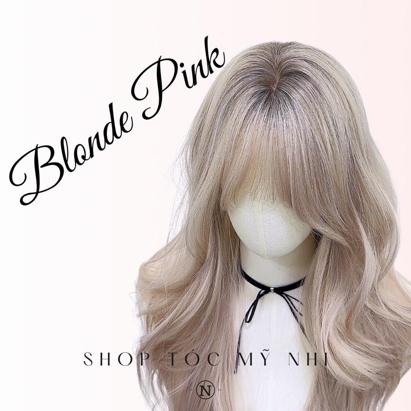 Tóc Giả Dệt Kim Thưa Xoăn Layer Dài Màu Tóc Blonde Pink x-dk-1018