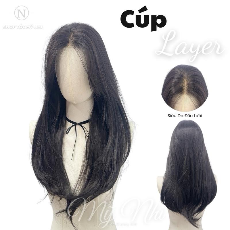 Tóc Giả Mỹ Nhi Cúp Layer Hai Mái Bay SU04 Siêu Da Đầu Lưới U (bản to) - Nữ
