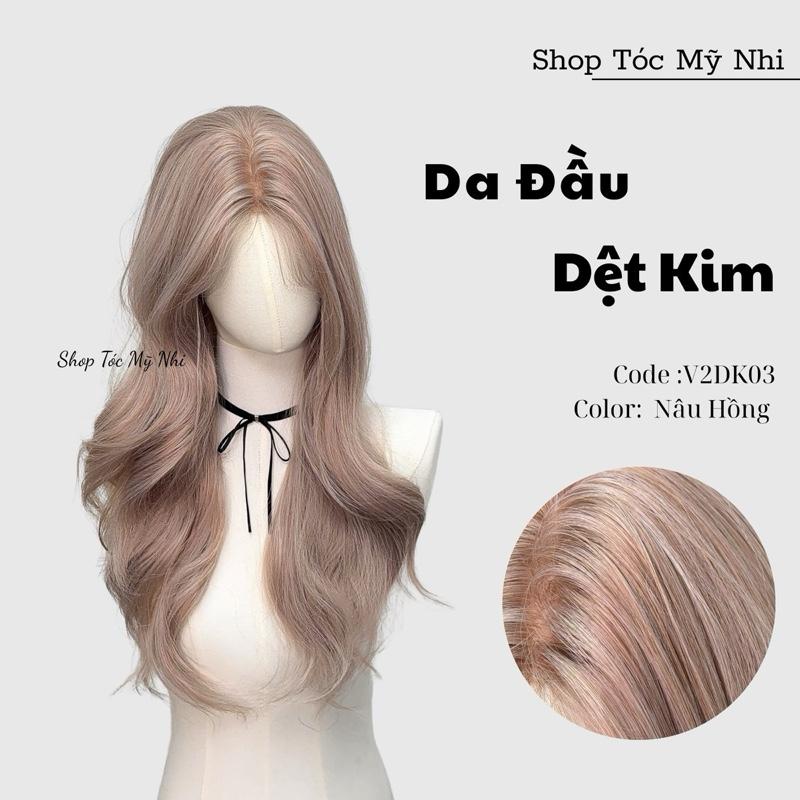 Tóc Giả Dệt Kim Xoăn Layer Mái Bay v2dk03 60cm