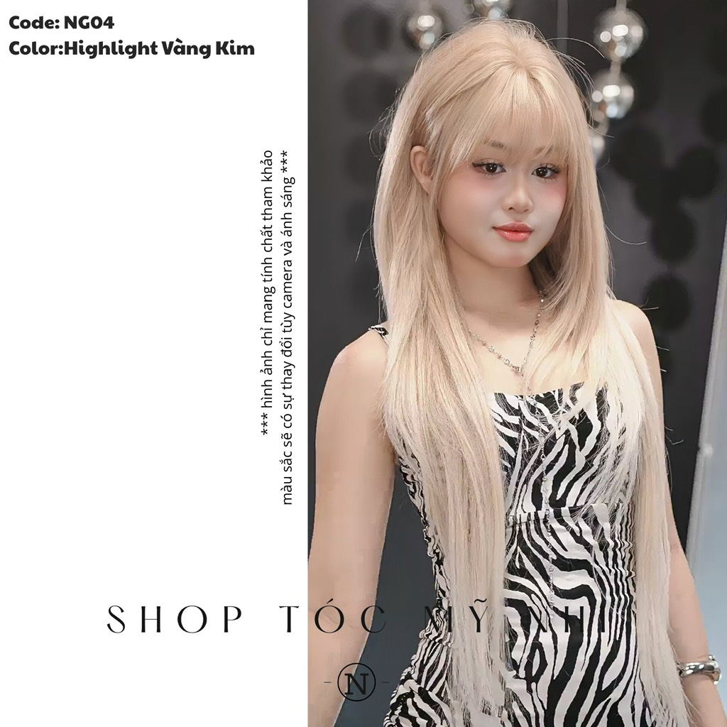 Tóc Giả Dệt Kim Mái Thưa Thẳng Cúp Baby NG04 dài 70cm