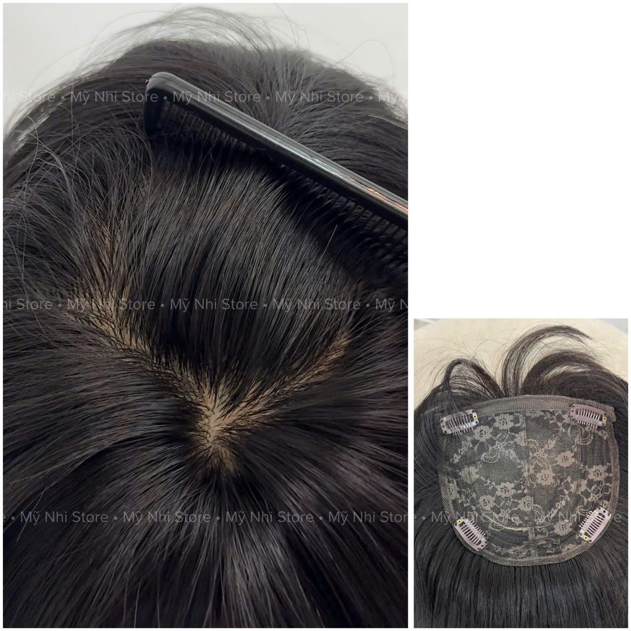 Mái Phủ Hói Tóc Giả Dệt Kim Mái Thưa MP03 40cm