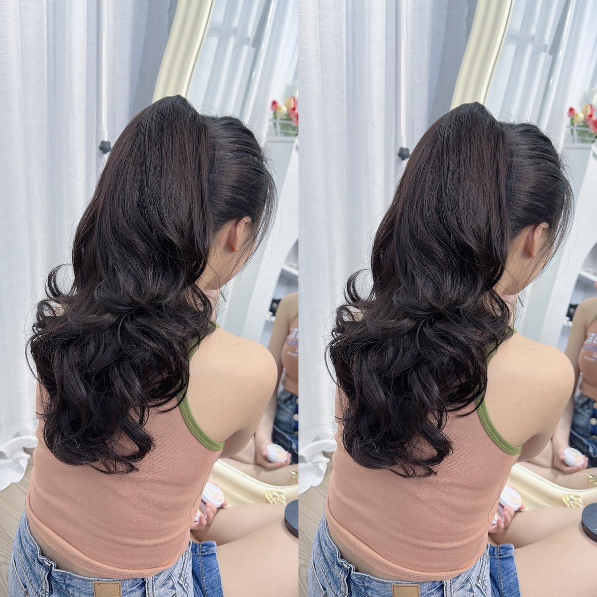 Ngoạm Xoăn Tóc Giả Nữ M098 45cm