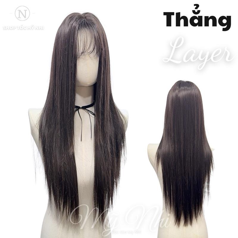 Tóc Giả Nguyên Đầu Dệt Kim Mái Thưa Tóc Thẳng Layer NG05  65cm