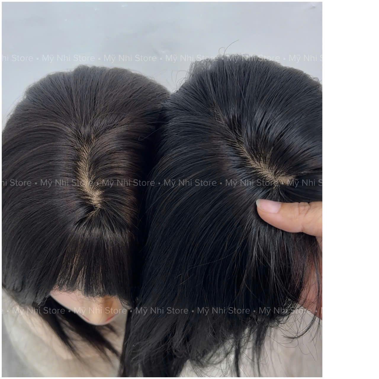 Mái Phủ Hói Tóc Giả Dệt Kim Mái Thưa MP03 40cm