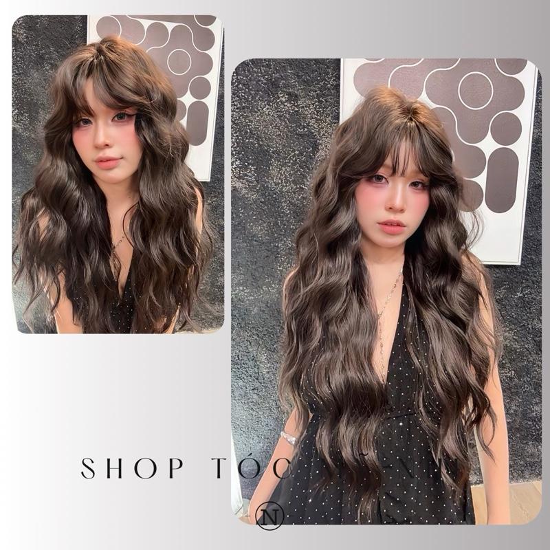 Tóc Giả Nguyên Đầu Dệt Kim Mái Thưa Cúp Xù Baby NG02 60cm