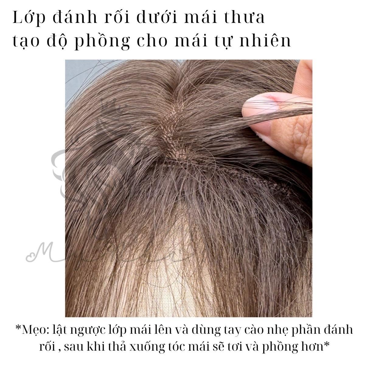 Tóc Giả Nguyên Đầu Dệt Kim Mái Thưa Xù Baby CH005