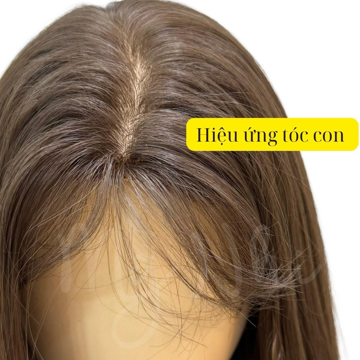 Tóc Giả Dệt Kim Thẳng Ngang Hai Mái V2DK06