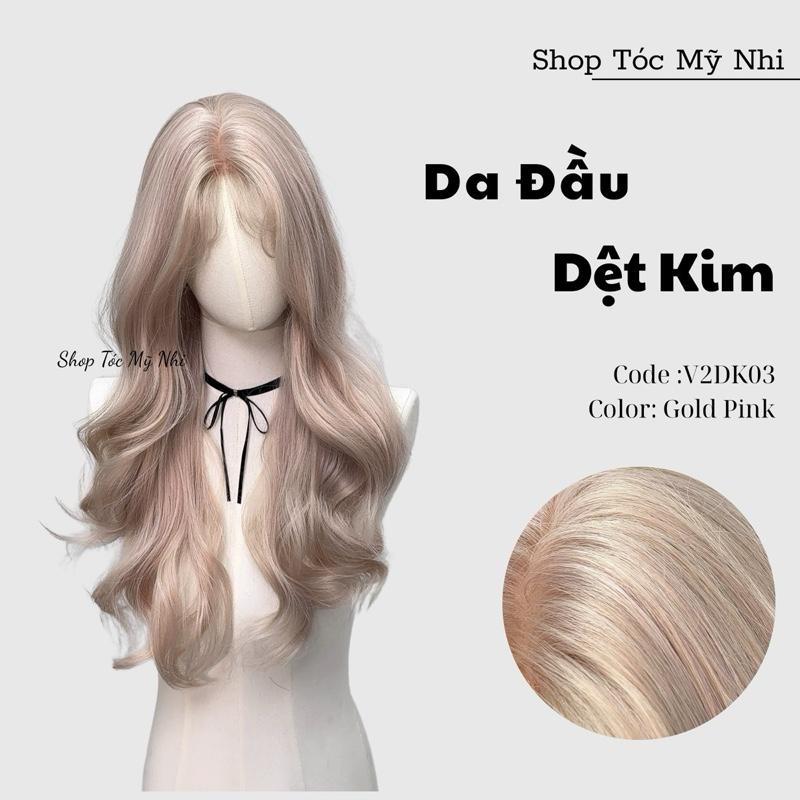 Tóc Giả Dệt Kim Xoăn Layer Mái Bay v2dk03 60cm