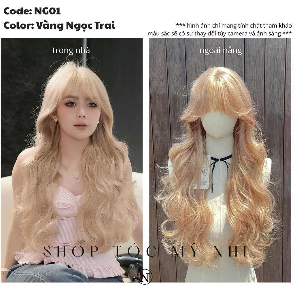 Tóc Giả Dệt Kim Mái Thưa Xoăn Thượng Hải NG01 65cm