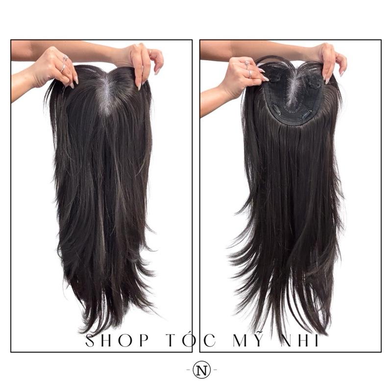 Tóc Mái Phủ Hói Siêu Da Đầu Lưới U Tóc Giả Cúp Layer MP06 55cm